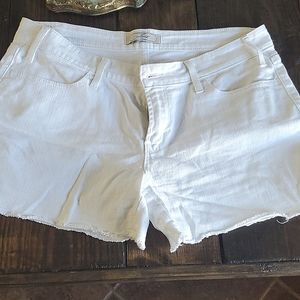 White Jean shorts
